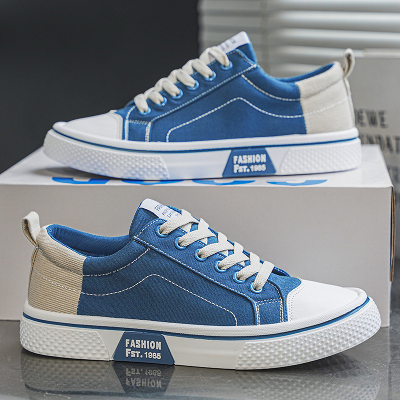 Work Men's Shoes 2024 New Sports Casual Canvas Board Shoes Soft Sole Men's Trendy All-match Spring and Autumn White Cloth Shoes