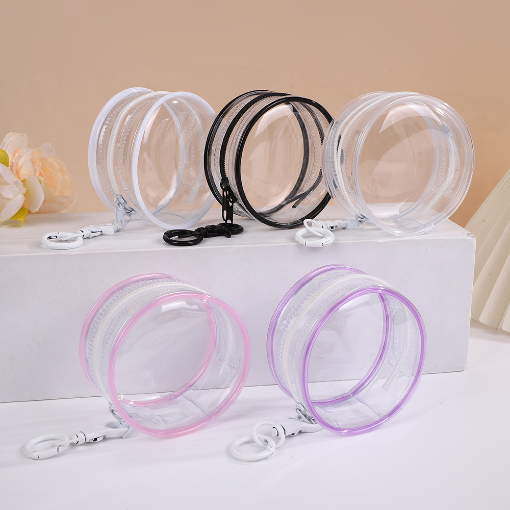 8-10cm Cartoon Doll Blind Box Hand-Made Baby Walking Round Bubble Mart Baby Bag High Transparent Protective Cover Display Box