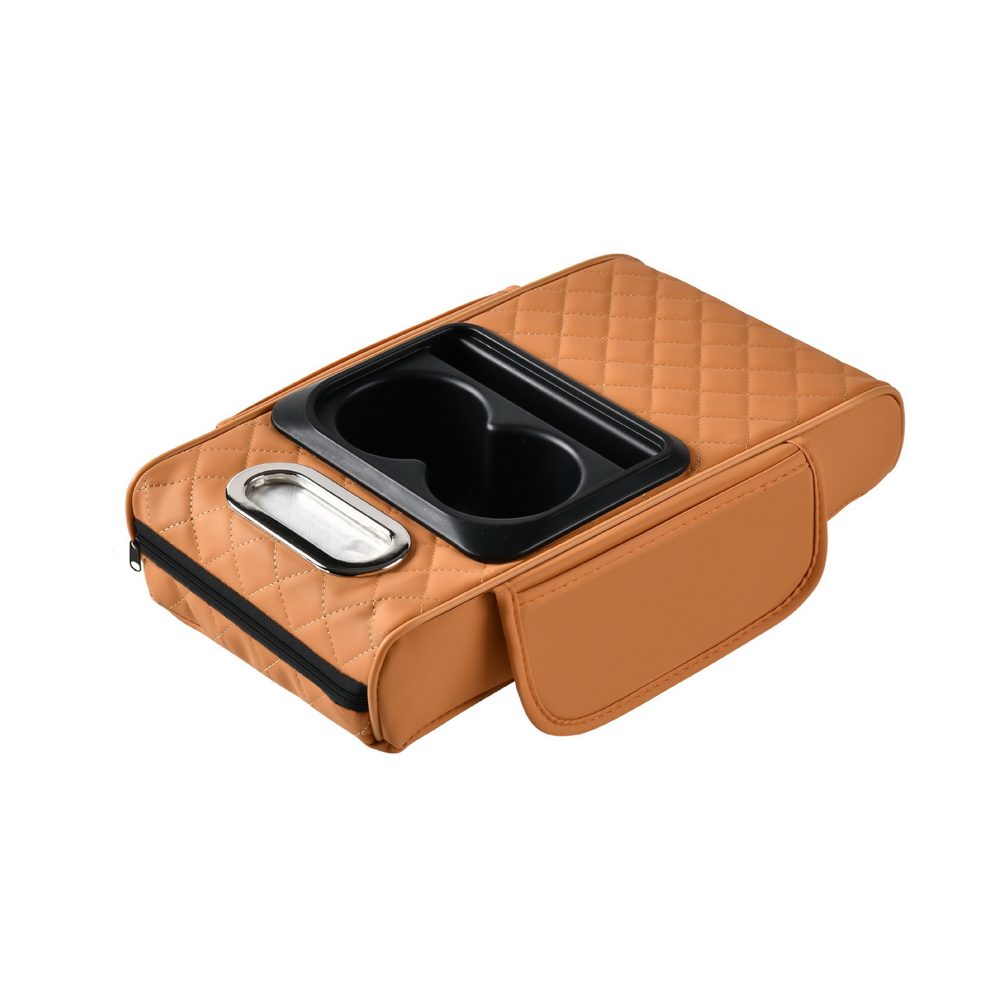 Four-In-One Car Booster Pad Armrest Box Nappa Leather Double Water Cup Holder Car Storage Box Portable Tissue Box in the Car