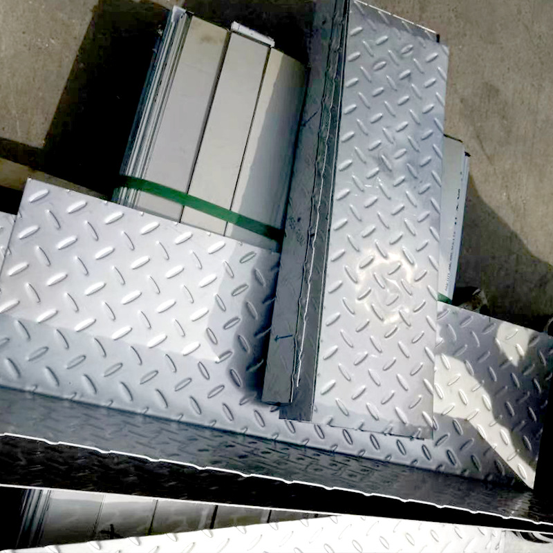 Wuxi 304 Stainless Steel Pattern Plate Embossed Anti-Skid Plate in Stock 201 Stair Plate Processing Bending and Punching on Demand