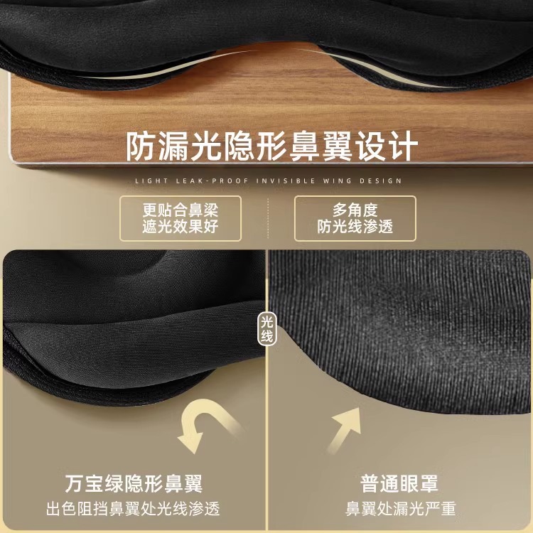 3D Eye Mask for Sleeping, Shading for Men and Women, 0 Pressure-Sensitive Student Eye Fatigue Eye Protection, Ear Protection, Lunch Break Sleeping Eye Mask