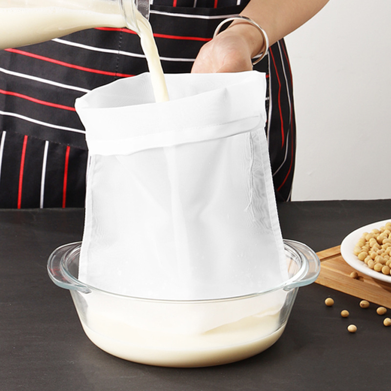 Vegetable Stuffing Squeezing Bag, Household Soy Milk, Tea Leaves, Coffee, Juice Filter Mesh Sieve, Kitchen Strainer Bag, Nylon Filter Bag