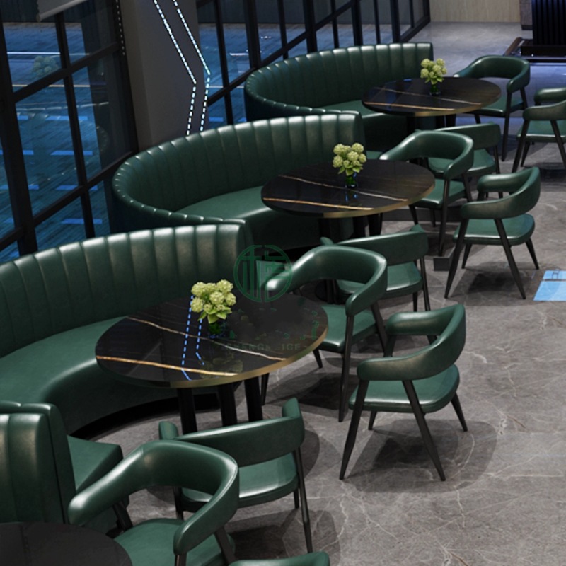 Cafe Bar Clear Bar Table and Chair Combination Pub Ktv Milk Tea Shop Sofa Retro Leisure Music Restaurant Booth