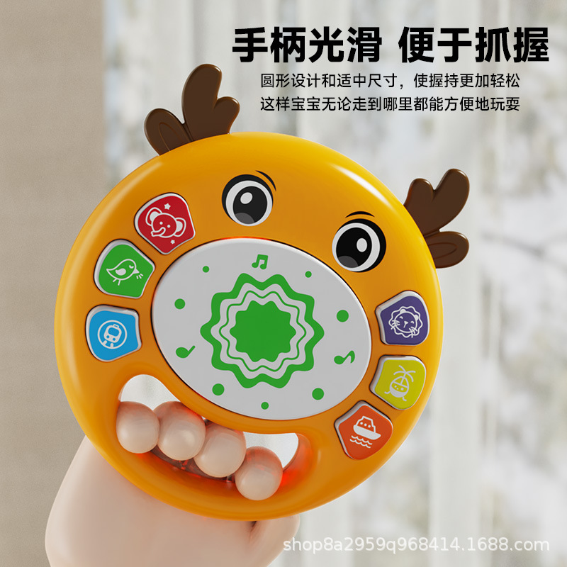 Baby Toy Hand Drum Baby Music Drum 6 Early Education Educational Kidsren 0 to 1 Years Old and Above 6 Months 3
