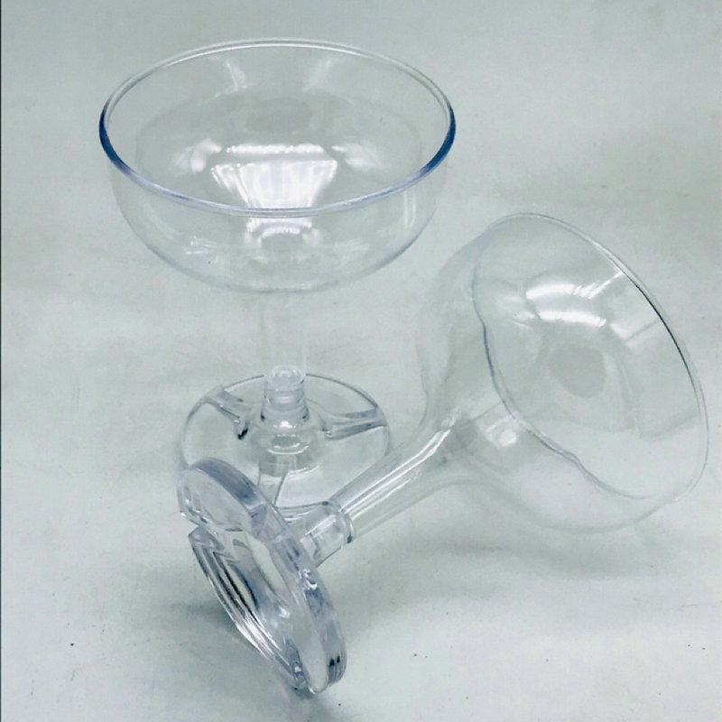Acrylic Champagne Cup Plastic Wedding Cup Household Plastic Transparent Anti-fall Cup Goblet Red Wine Glass Wholesale