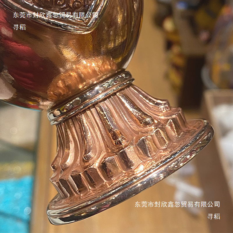 Thickened Copper Carved Water Purification Bottle/Benba Pot Treasure Bottle Mini Nepalese Handmade Treasure Bottle 16cm with Peacock