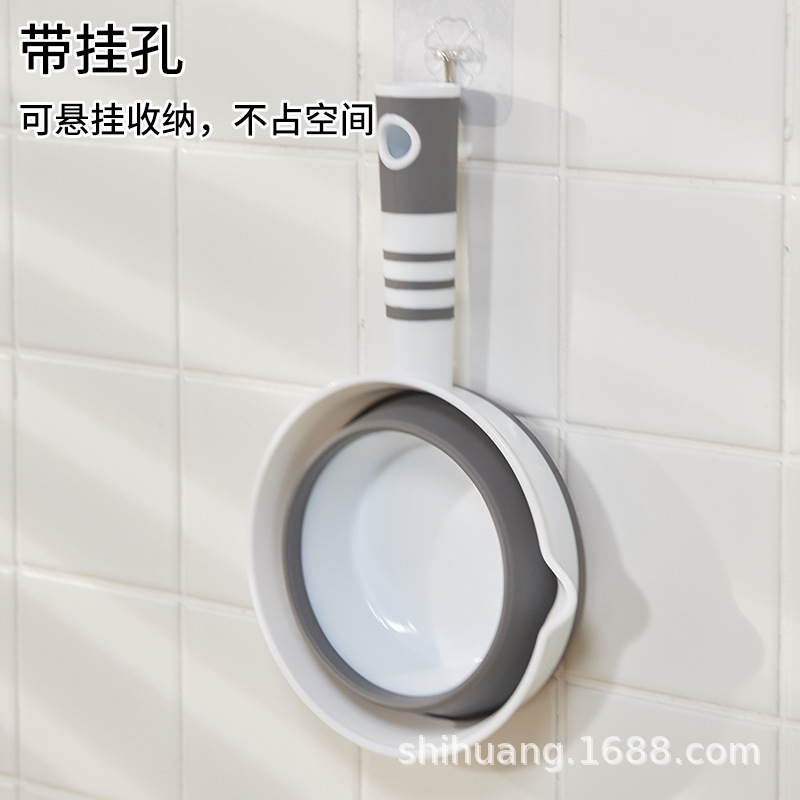 Cross-border Folding Water Spoon Kitchen Foldable Water Scoop Multifunctional Hanging Silicone Water Spoon Outdoor Folding Portable Water Spoon