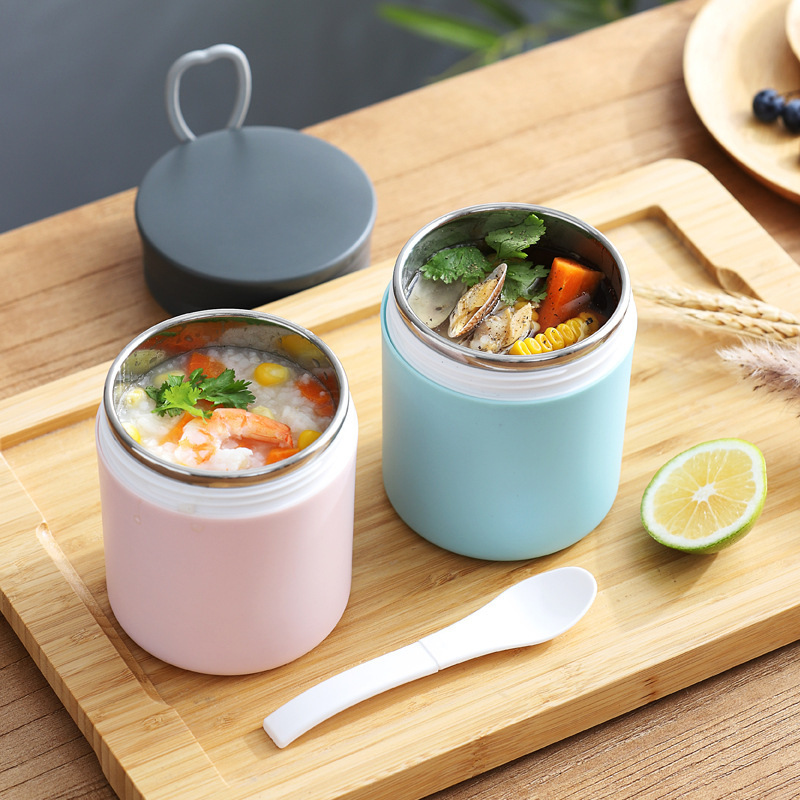 Чаша для завтрака из нержавеющей стали, изолированная бочка, портативная чаша для овсянки, герметичная чаша для супа для офисных работников