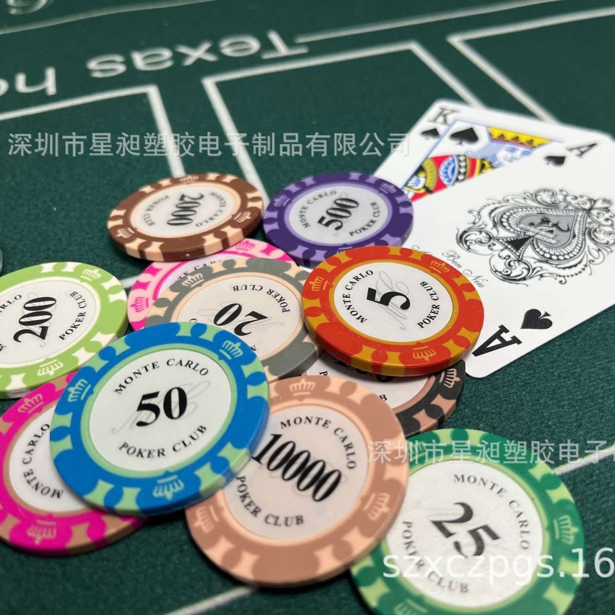 Factory Direct Sales Clay Chips Chess and Card Room Mahjong Chips Card Chips Cards Playing Cards with Reward Currency Pictures Customized