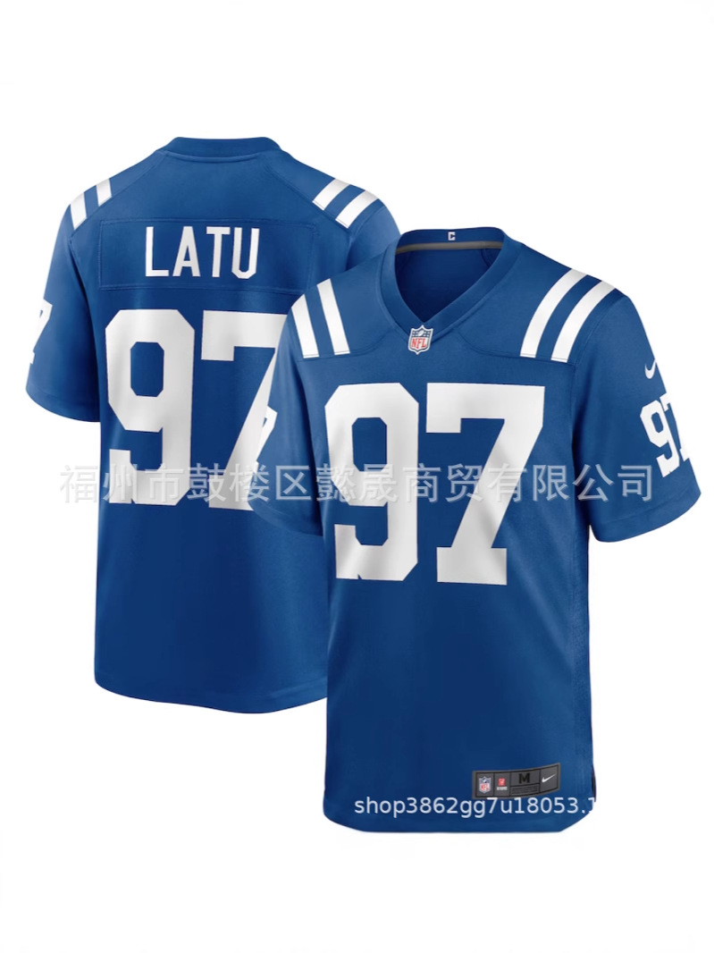 Foreign Trade Nfl Football Uniform Colts 84 # Warr53 # Phillips 38 # Ballentine2025 New Style