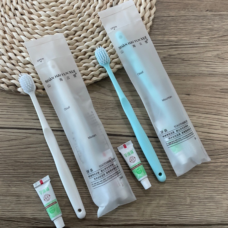 Shanhaiyunxue Series Disposable Toothbrush Hotel and B&B Toiletries Set Hotel Disposable Toothbrush Complete Set