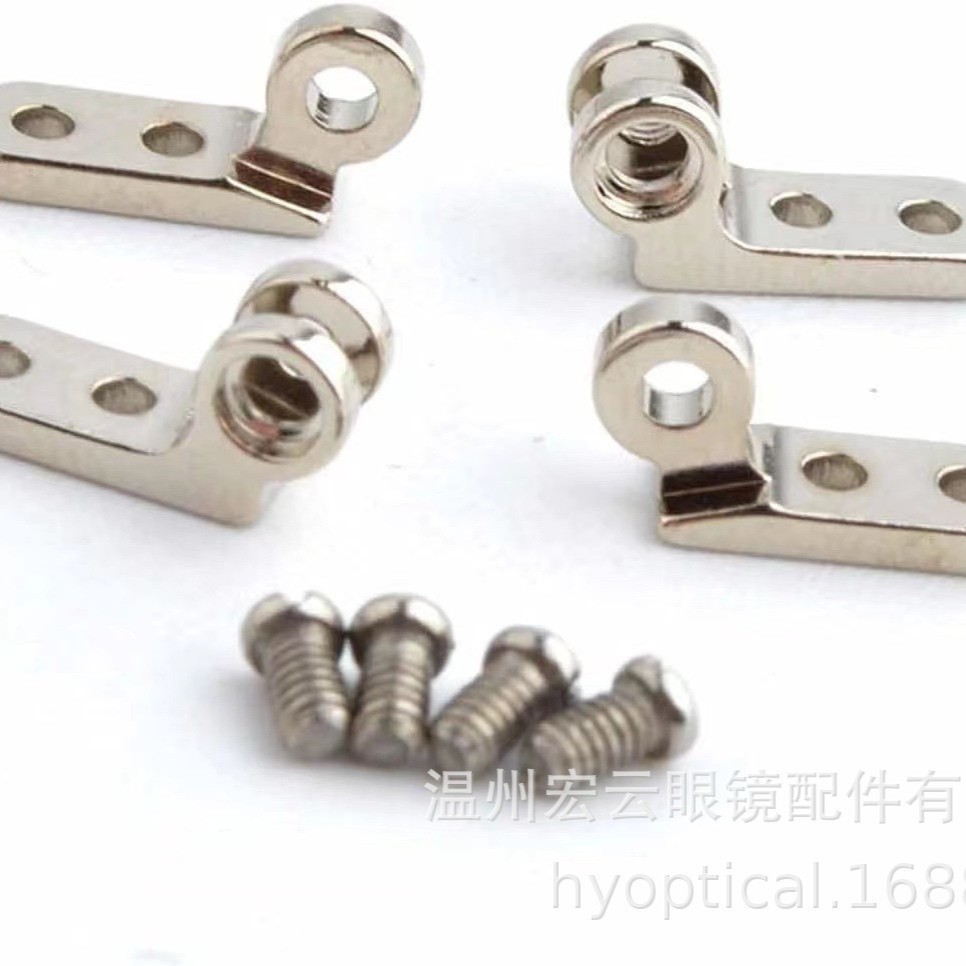 Glasses accessories hinge 2+1 nickel white copper material suitable for all kinds of plate frame front frame and mirror leg joint production
