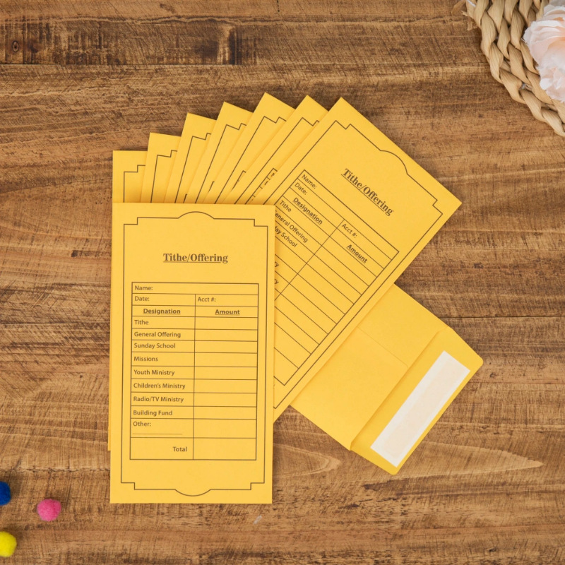 Bank School Cash Envelope with Release Paper Adhesive Seal, Golden Kraft Paper Envelope Bag, Sealed and Suitable for Mailing