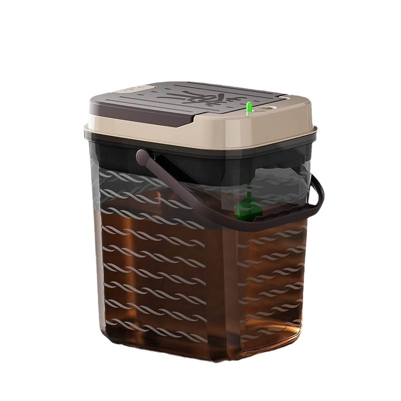 Household Small Tea Bucket Transparent Tea Bucket Tea Dregs Bucket Tea Table Waste Water Bucket Tea Tray Drainage Bucket Dry and Wet Separation Bucket