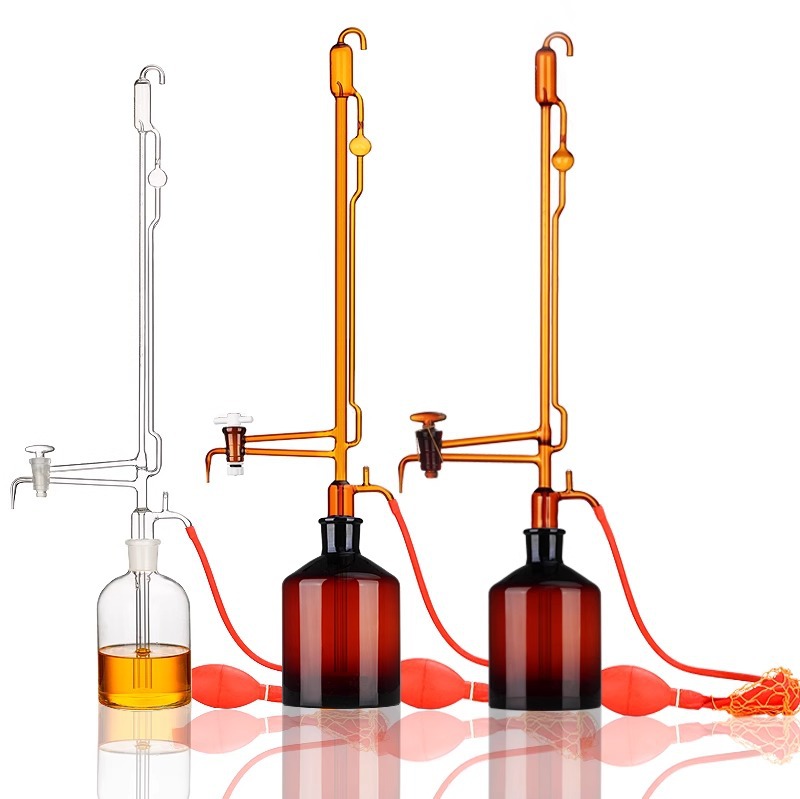 Fully Automatic Brown Burette Acid-Base Universal 5/10/25/50ml Micro Solution Storage Titration Bottle