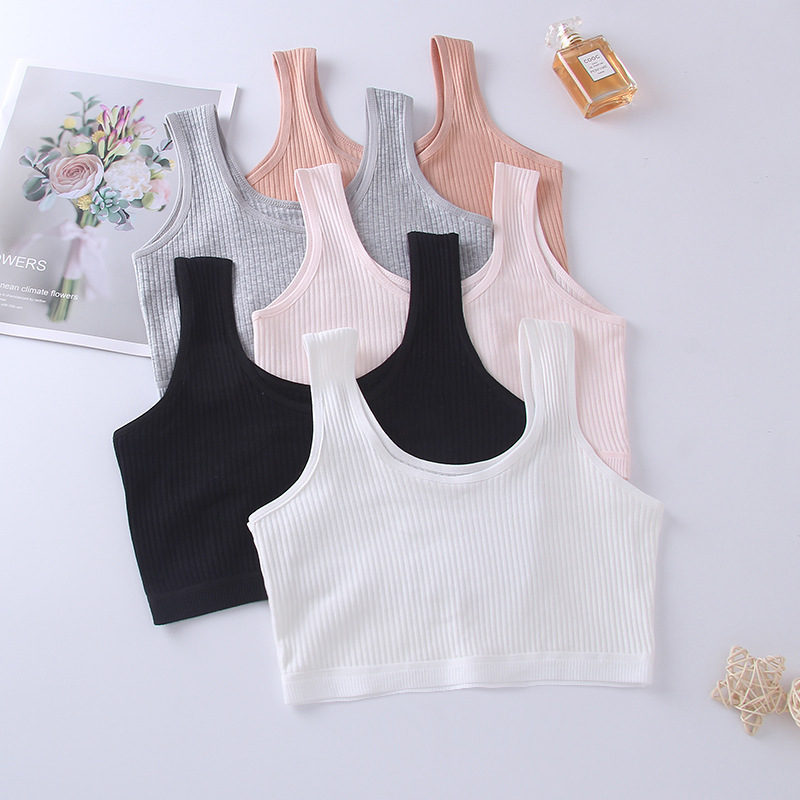 [в наличии и быстрая доставка] двойная майка для девочек 8-15 лет, хлопковое нижнее белье для начальной и средней школы