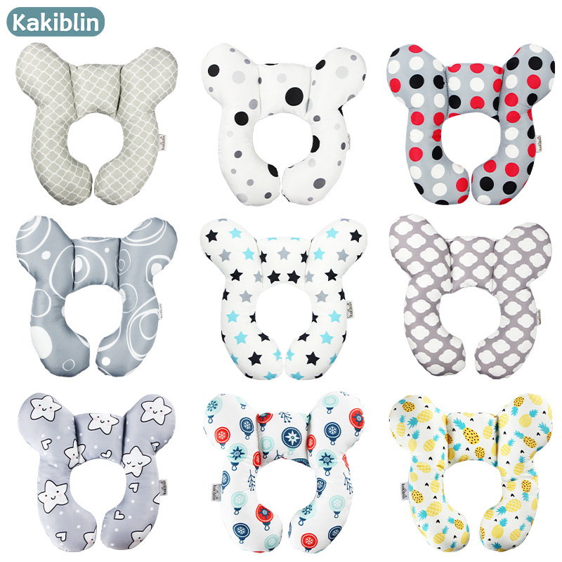 Newborn Cartoon U-shaped Pillow for Traveling Trolley Baby Neck Pillow Baby Head in stock Pillow