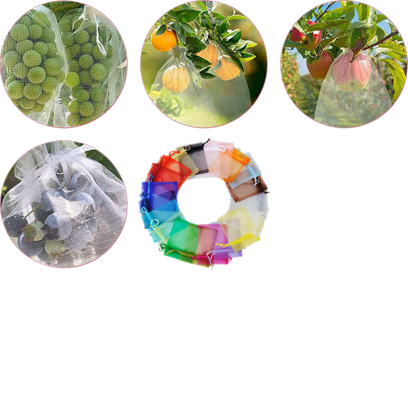 Wholesale Fruit Bagging Beam Breeding Strawberry Peach Bagging Gardening Orchard Bird-proof Nylon Insect-proof Mesh Bag