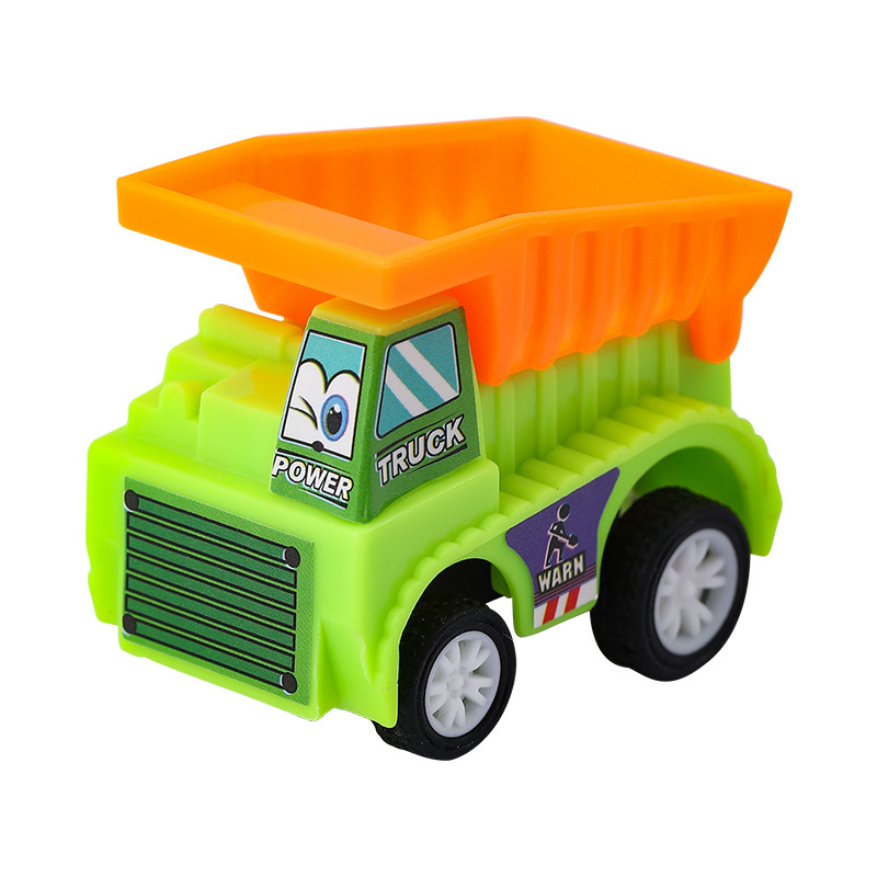 Cartoon stickers assembled Engineering Car children's toys pull-back car car 2-6 years old educational toys kindergarten gift