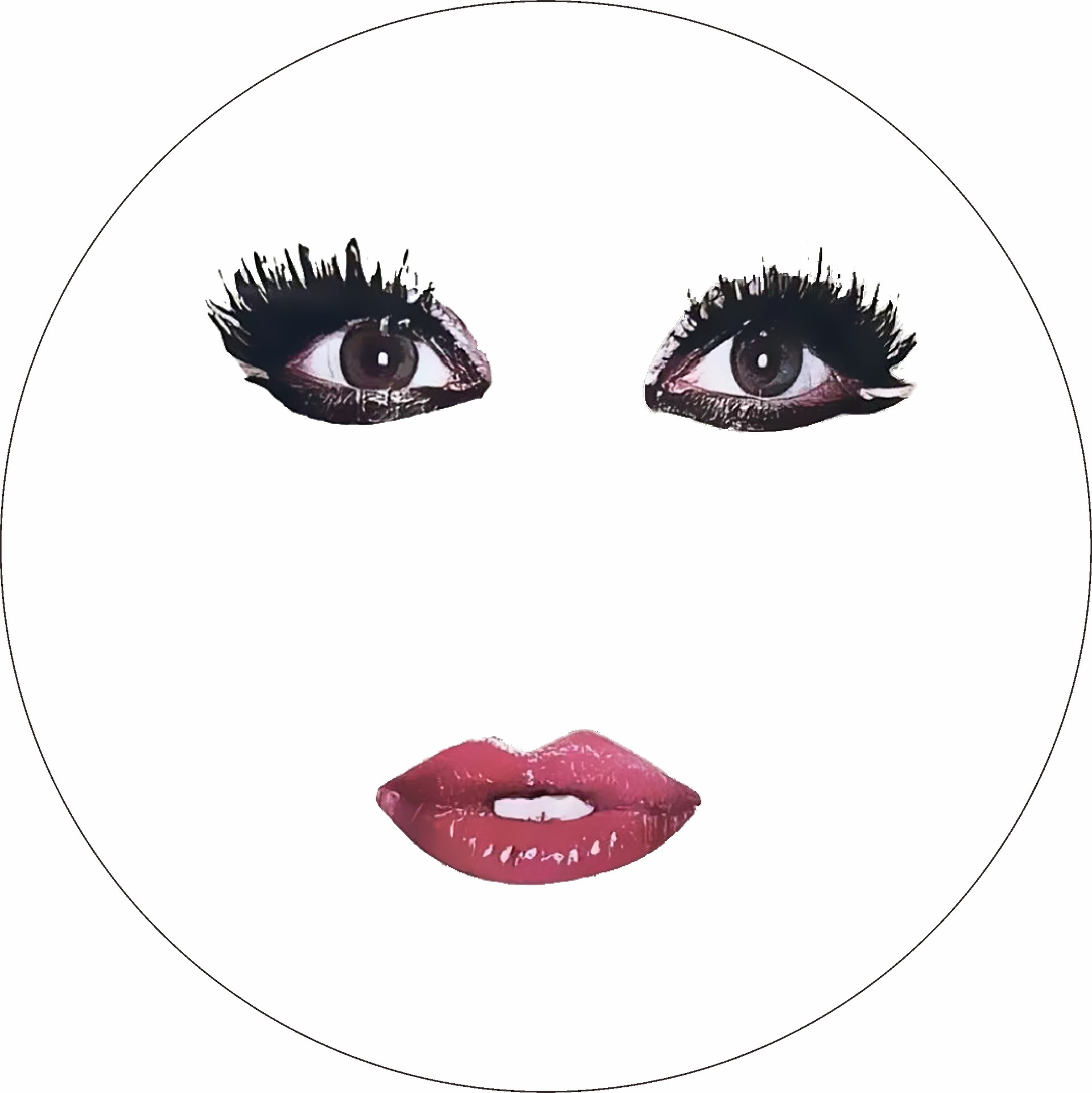 Reddy Gaga Fan Abstract ladygaga Transparent Round Fan Funny Flaming Red Lip Printing Concert Should be Aid