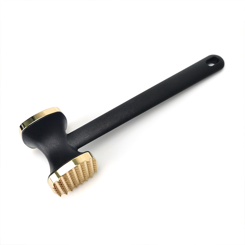 Spot new zinc alloy hammer nylon handle double-sided hammer square steak loose meat hammer tender meat hammer