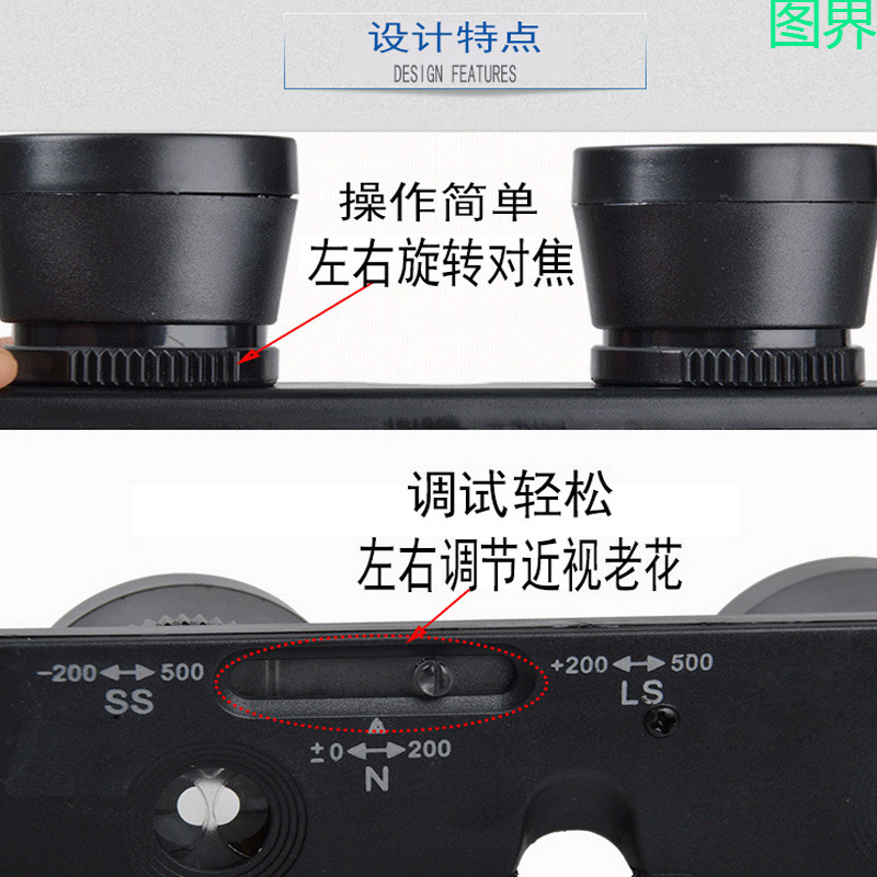 Glasses-Type Telescope for Fishing, High-Definition Magnification for Fishing, Myopia and Presbyopia, Outdoor Glasses Manufacturer Supplies