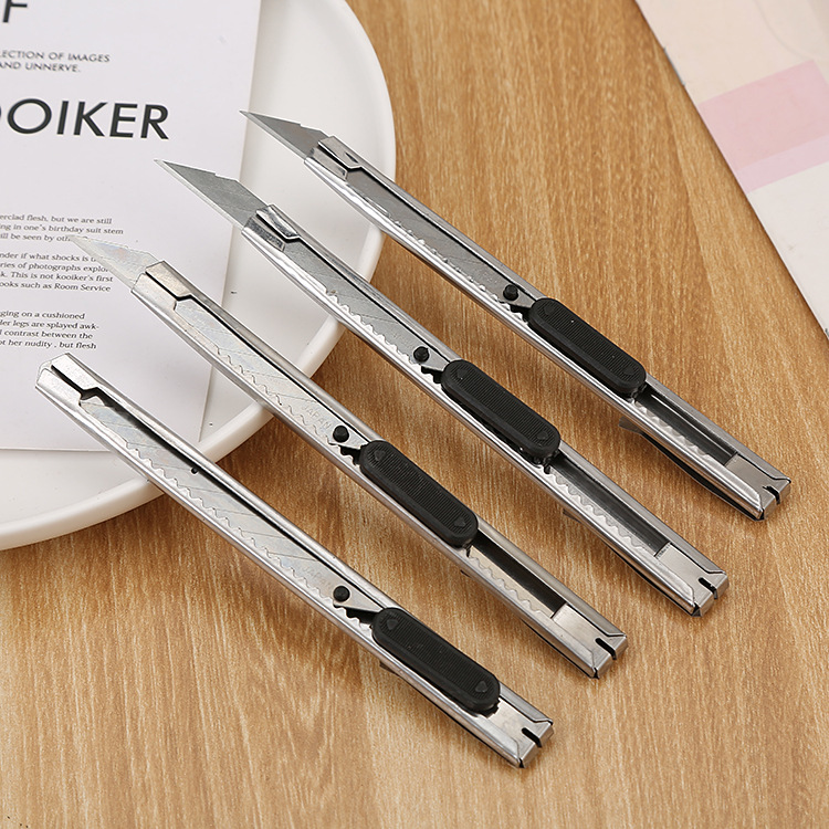 small size Stainless Steel Utility Knife Portable Changeable Blade Office Supplies Metal Paper Cutter Student Stationery Tool Knife