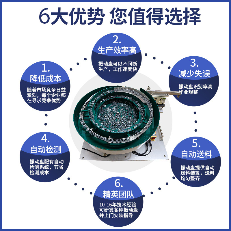 Non-standard vibrating plate feeder manufacturer hardware screw nut spring electronic medical plastic automatic vibrating plate