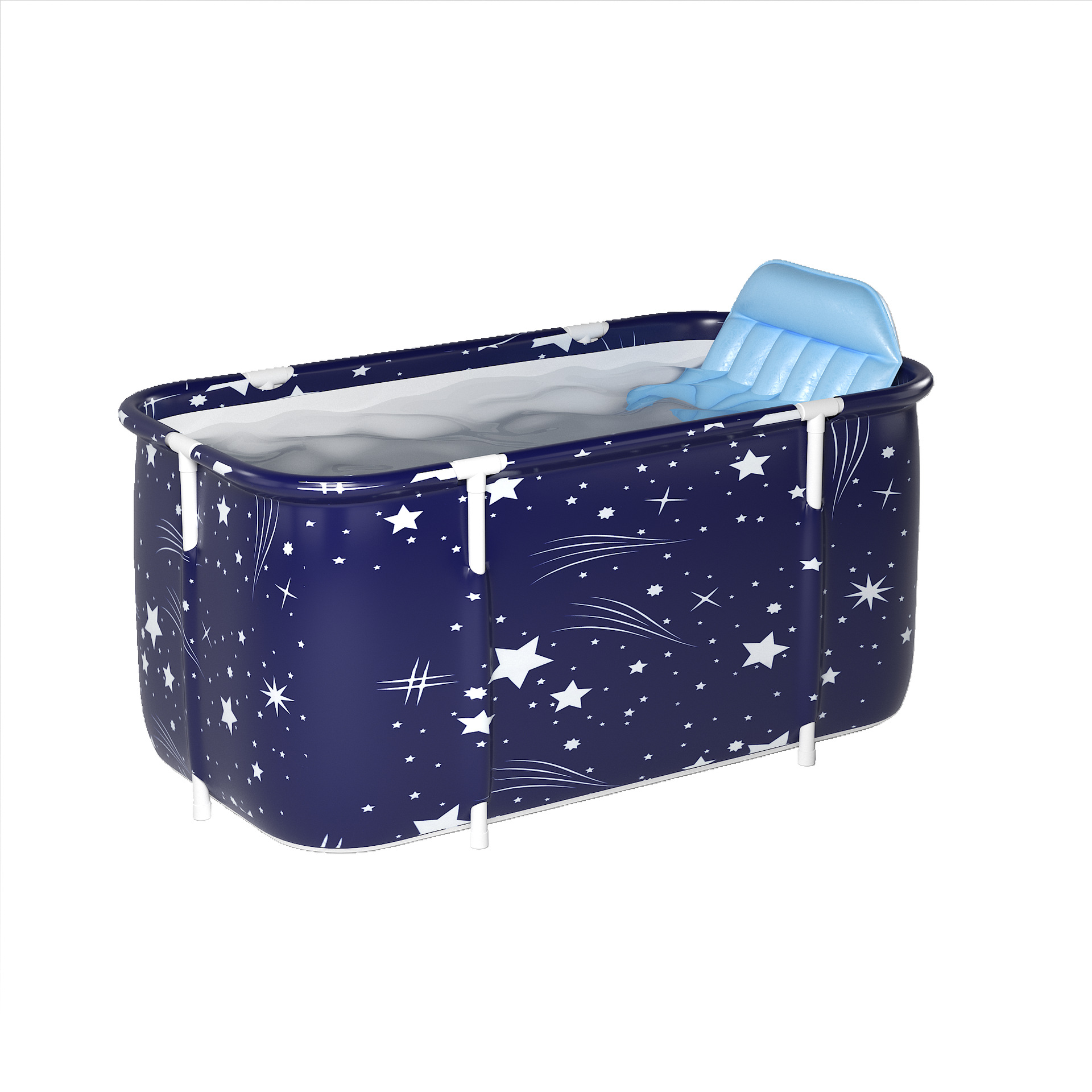 Folding Bathtub Household Adult Full Body Bath Bucket Children Bathtub Bathtub Starry Sky Blue Bath Bucket Bathtub