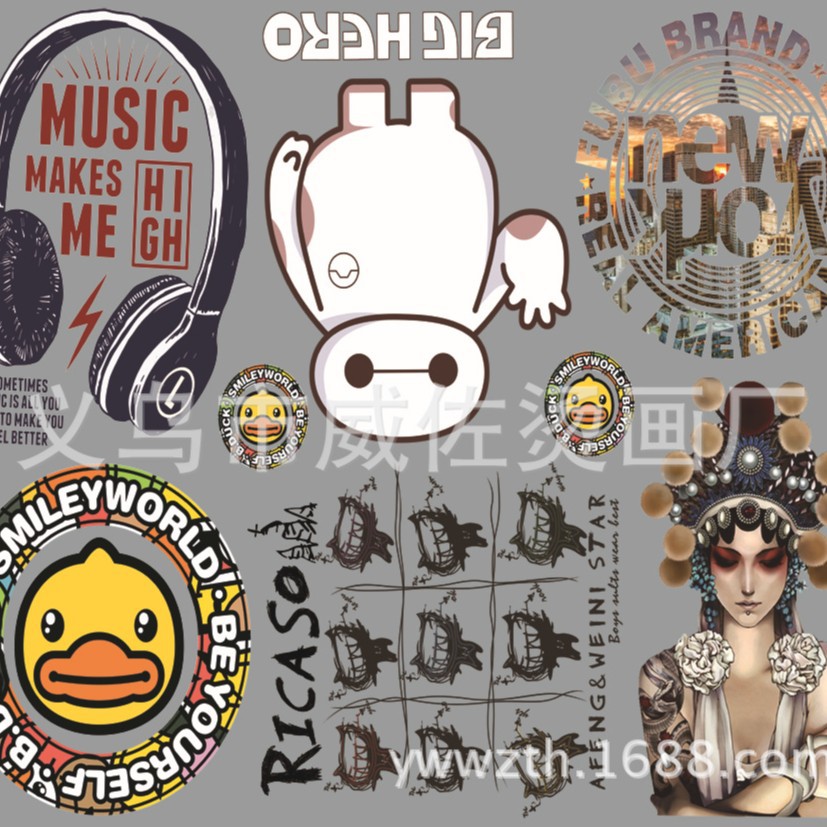 Manufacturer of One Piece Heat Transfer Custom Clothing, Flat Heat Transfer Printing, Offset Printing Heat Transfer, In-Stock Processing, Couple Heat Transfer Stickers