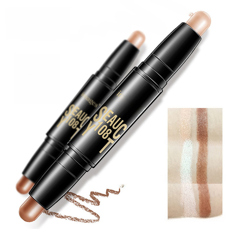 Image beauty double head Three-dimensional light and shadow makeup stick light through concealer three-dimensional makeup concealer Cosmetics Wholesale