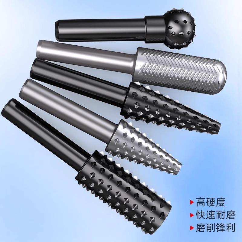 Rotary File for Wood Carving, Slotting, and Enlarging Holes in Hardwood, Alloy Grinding Head for Wood Grinding, Specialized Drill Bit