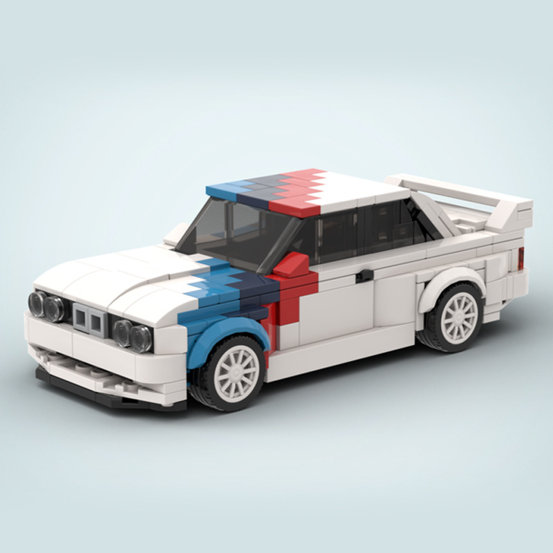 MOC строительные блоки совместимы с Lego 53544 белый BMW M3 E30 пазл сборка подарок гонки DTM три цвета