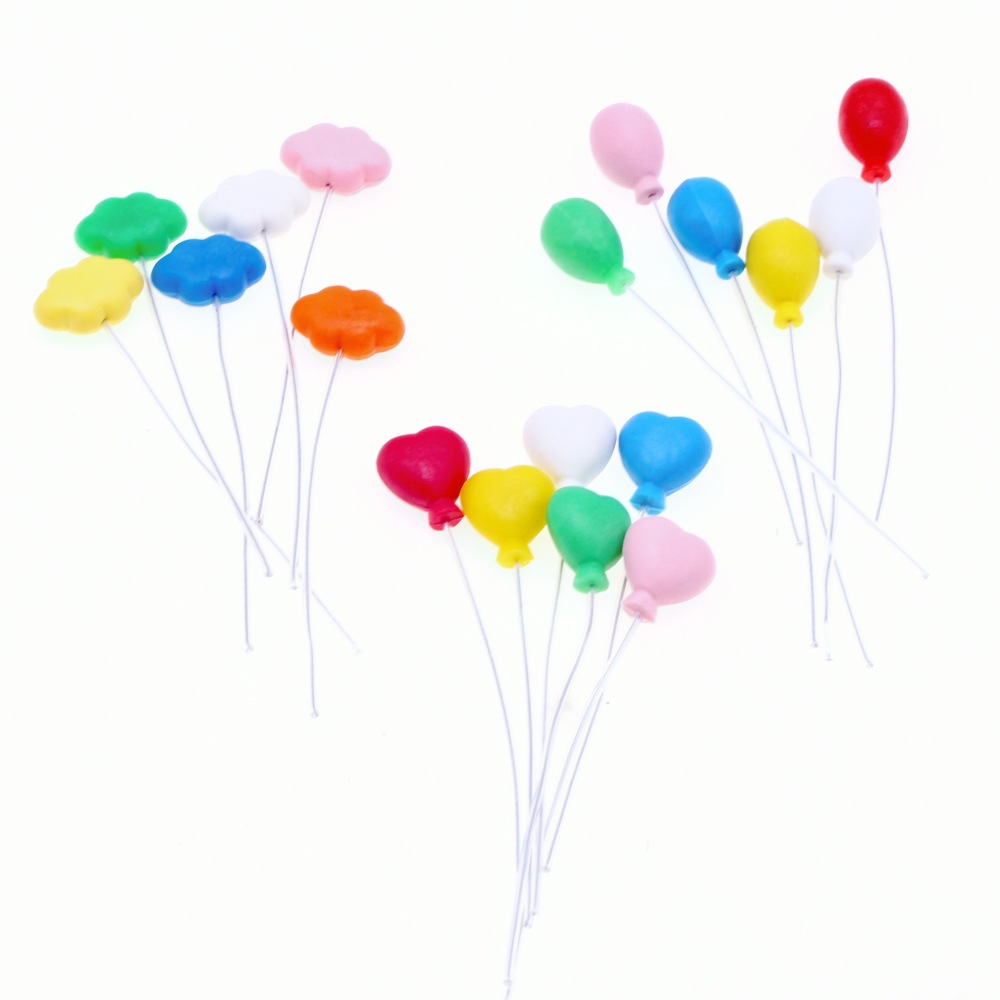 Миниатюрный домик с цветными воздушными шарами, декорации для фотосъемки, украшение для торта, вечеринки, автомобиля, аксессуары для декора