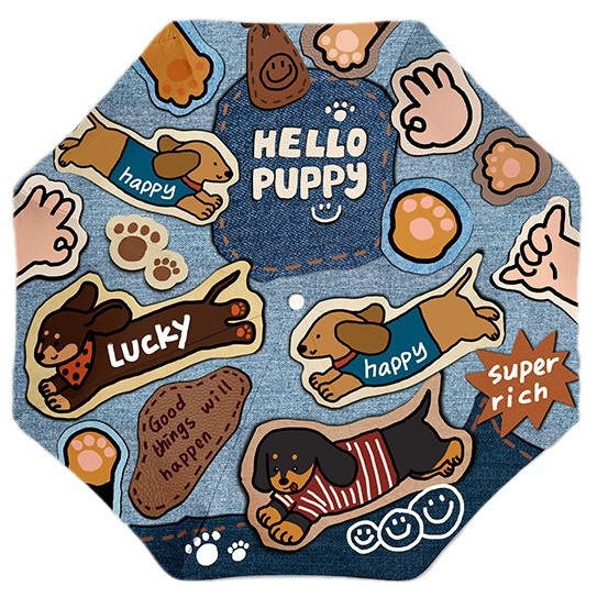 Rounded Rounded Children's Umbrella Safety Automatic Anti-rebound Sunny and Rain Dual-purpose Folding Umbrella for Primary School Students