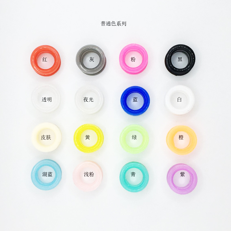 Cross-Border Trendy Silicone Ear Cuffs, European and American Colorful Mixed Hollow Round Piercing Jewelry, Fashionable Ear Expanders