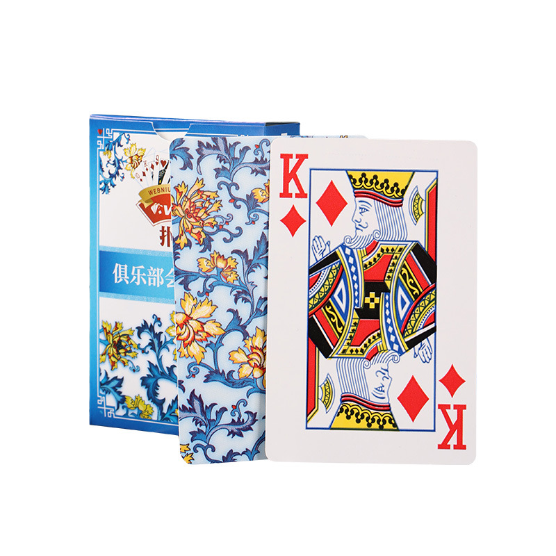 Wholesale poker blue and white porcelain poker thickened chess room with cards flying cards fight the landlord plus hard postage bending resistance