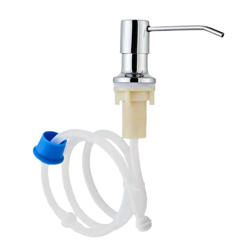 Kitchen sink soap dispenser 304 stainless steel detergent soap dispenser extension tube detergent press pressure bottle