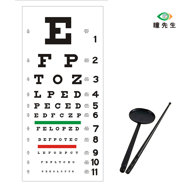 Spot Pvc American Snellen Vision Chart Myopia Detection Logarithmic Wall Chart Glasses Wholesale
