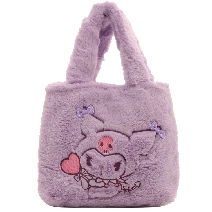Мультяшная сумка для студентов девочек, новый стиль, вместительная детская сумка, плюшевая