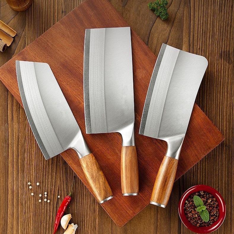 Кухонный нож из нержавеющей стали с высокой твердостью для домашнего использования, острый нож для нарезки, нож для мяса, стальной поварской нож