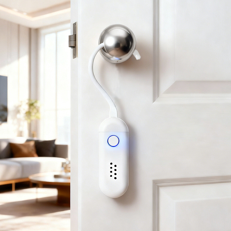 Temporary Rental of Hotel Rooms for Travel, Ready-To-Use Door and Window Safety Alarm with Dual Sound and Light Modes, Hanging Type