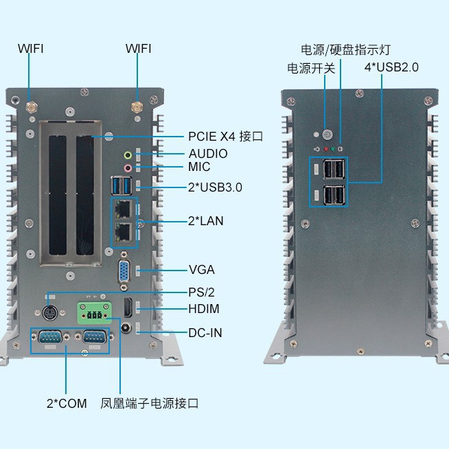 Paiqin Industrial Computer I5I7 Dual Network 2 Serial Medical Equipment Transportation Vision Robot Embedded X86 Industrial Computer