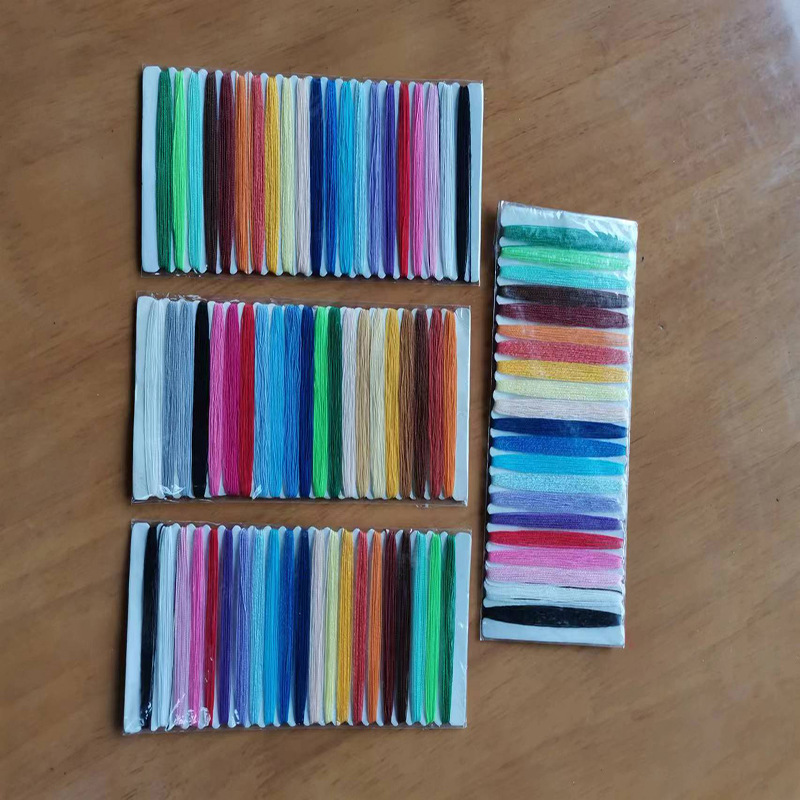 Набор из 21 цветной нити для ручного шитья, нити для вышивания, с иглами, 3 м, сумки с хлопковыми нитями для вышивания