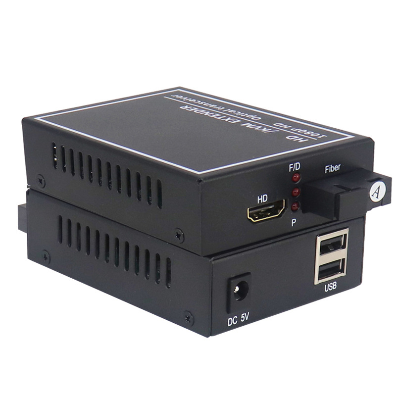 Yonghang HD-optical fiber transmitter 1 channel HD video optical transceiver + USB extension transceiver KVM optical transceiver