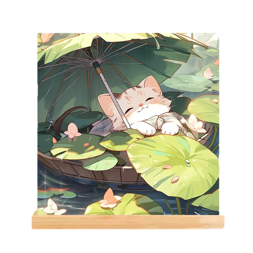 Kitten Digital Oil Painting DIY Coloring Cute Cartoon Animals Handmade Kidsren Simple Oil Painting Decoration Wholesale