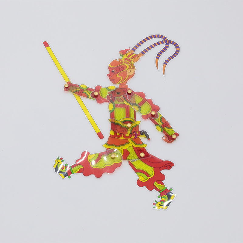 in stock Wholesale Intangible Cultural Heritage Shadow Play Journey to the West Wooden Figure Monkey King Game Children's Day Handmade Material Bag