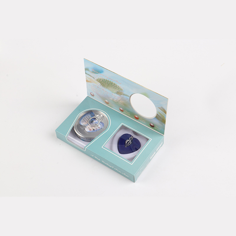 Freshwater Pearl Gift suit Vacuum Packed Clam Canned Metal Necklace Pendant Pearl Gift Box suit