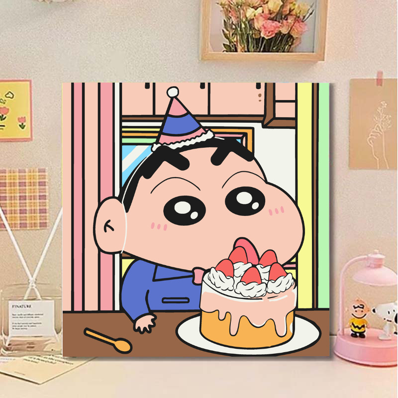 DIY Digital Oil Painting Kidsren's Cartoon Animation Coloring Handmade Painting Filling Coloring Healing Decorative Painting Night Market Wholesale