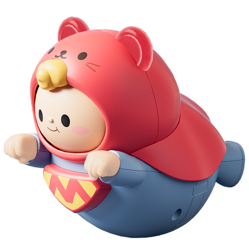 Baby 6 Months Superman Tumbler Toy Children's Calming Rattle Balance Piglet 0-3 Years Old Baby Gift